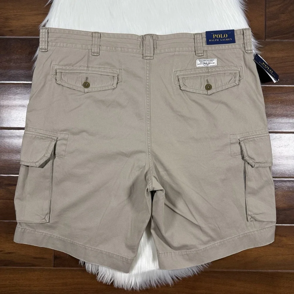 Polo Ralph Lauren Size 44 B Khaki Gellar Classic Fit Twill Cargo‎ Chino Shorts